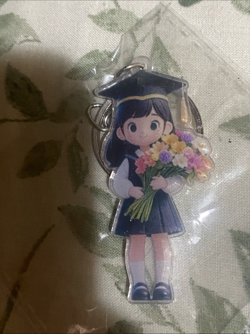 2 piece graduation little girl key chains